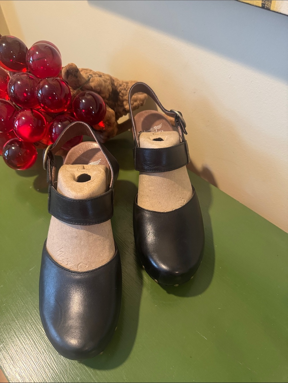 Dansko platform black shoes